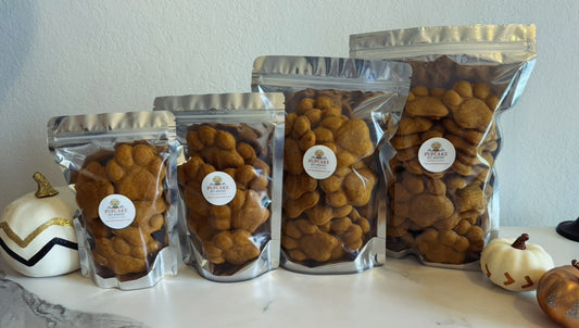 Pumpkin Peanut Butter Dog Paw Treats